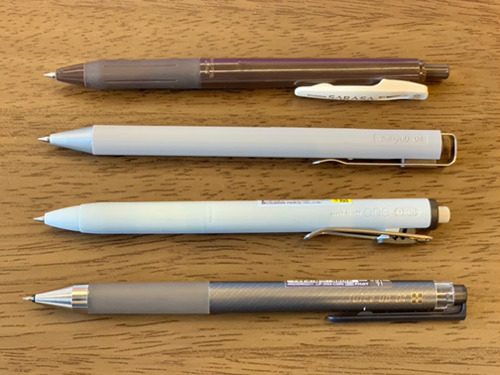 ゲルインクボールペンのブラウンブラックを比べてみた～スタイルフィットの代わりになるのはどれ？